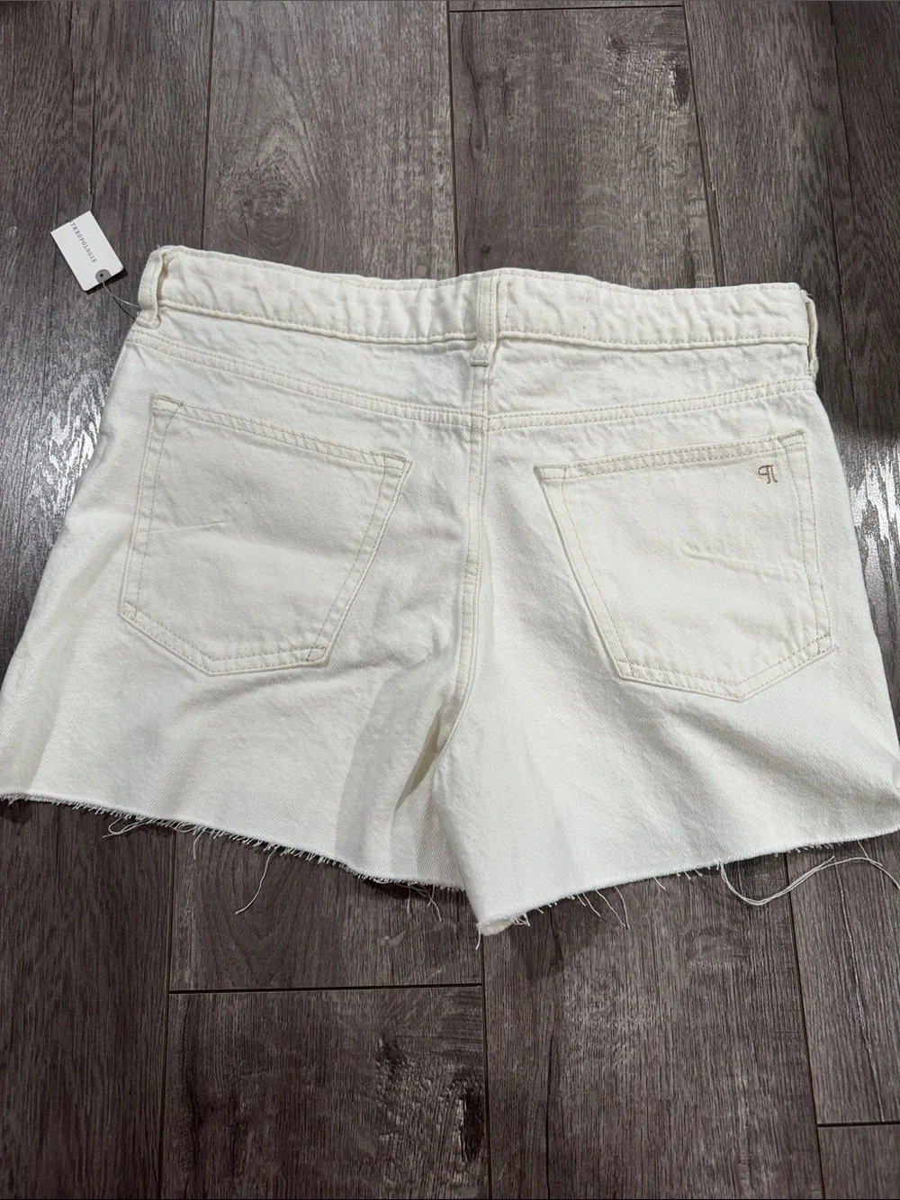 NWT Anthropologie pilcro cream cut off denim shorts 28 - Picture 4 of 4